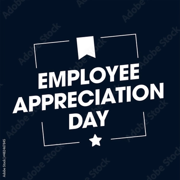 Fototapeta Employee Appreciation Day. Vector lettering text. 