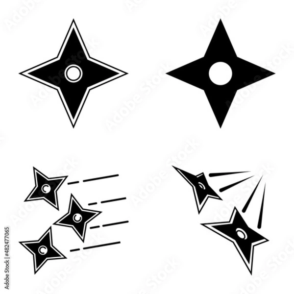 Obraz 4star Flat Icon Set Isolated On White Background