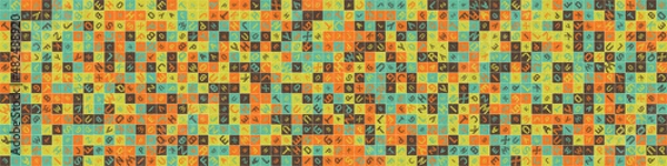 Fototapeta Abstract Geometric Pattern generative computational art illustration