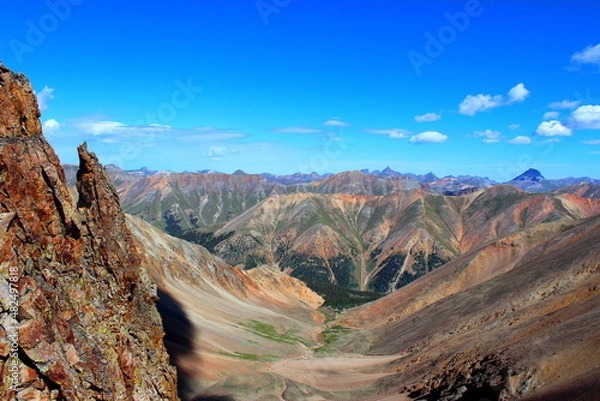 Obraz Mountain valley with blue sky