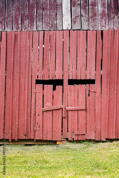 Fototapeta Rustic wooden barn with doors