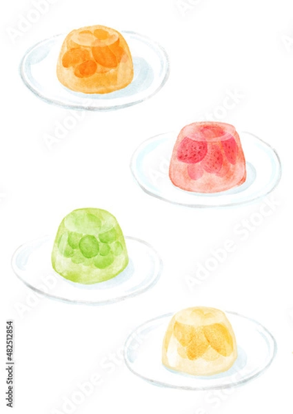 Fototapeta フルーツゼリーFruit jelly