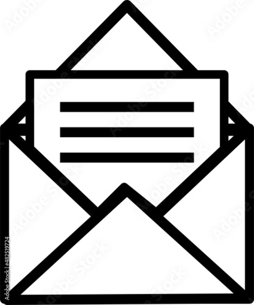 Obraz 開封された手紙のアイコンイラスト