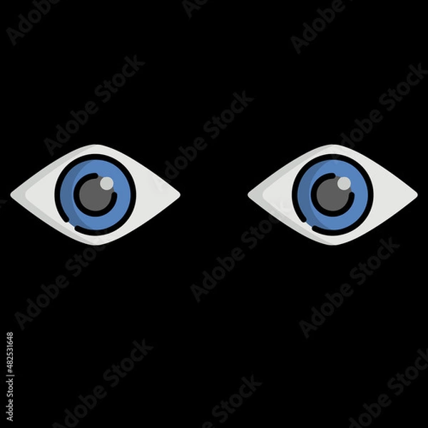 Obraz blue eye illustration