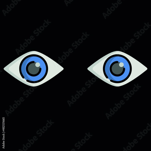 Obraz blue eye illustration