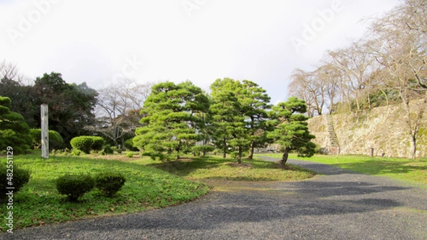 Fototapeta 津山城跡の本丸／日本岡山県津山市