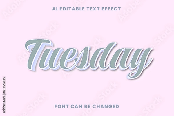 Obraz Tuesday Text Effect