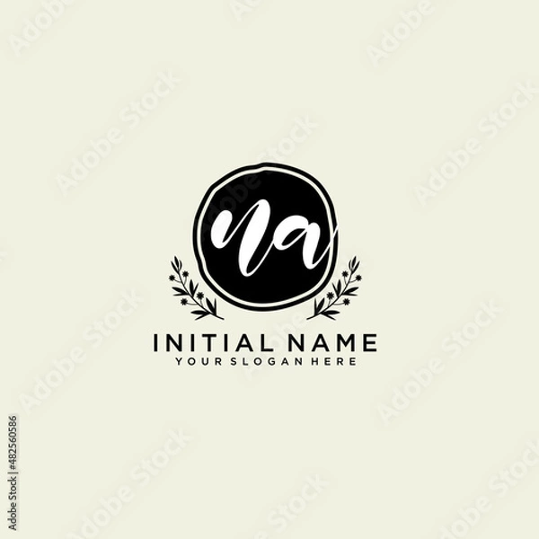 Fototapeta NA monogram logo template vector	