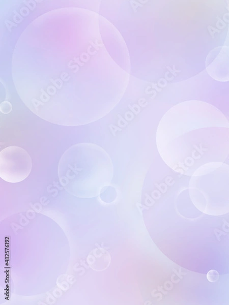 Obraz 薄紫色の背景に浮かぶしゃぼん玉（タテ）