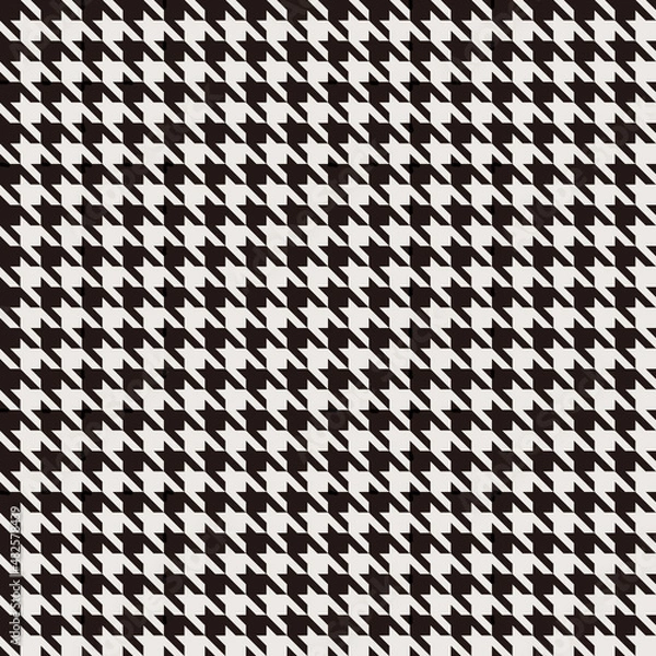 Obraz Houndstooth Check Digital Papers, Seamless Patterns, Geometric Design Illustration, 12 inches