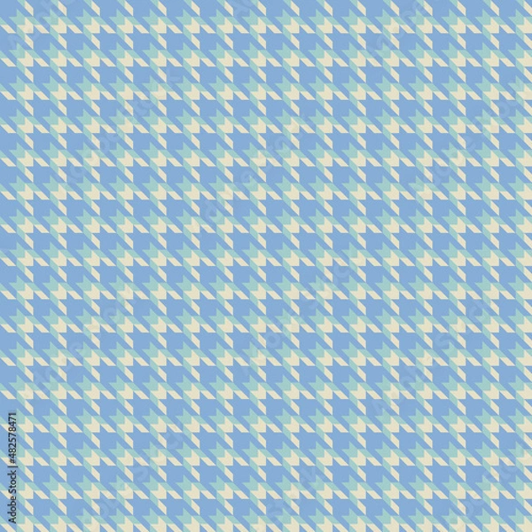 Obraz Houndstooth Check Digital Papers, Seamless Patterns, Geometric Design Illustration, 12 inches