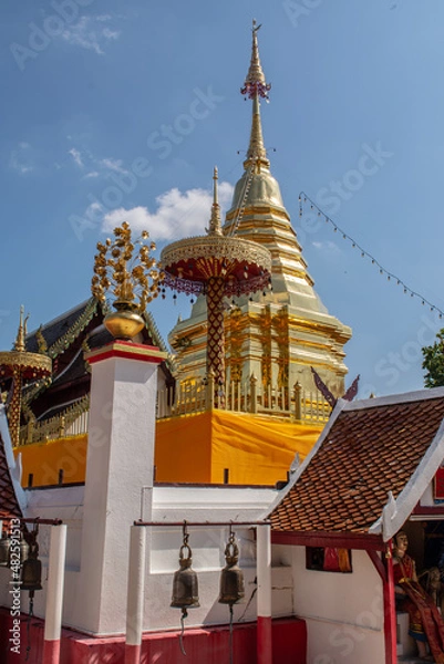 Obraz Within Wat Phra That Doi Kham is a Buddhist temple in Chiang Mai province northern of Thailand.