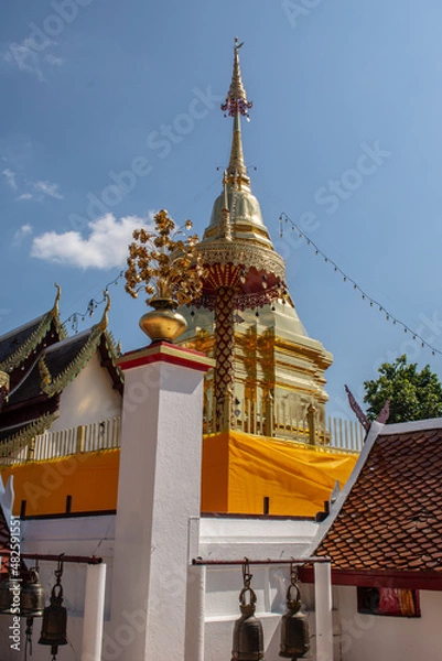 Obraz Within Wat Phra That Doi Kham is a Buddhist temple in Chiang Mai province northern of Thailand.