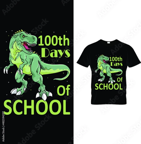 Fototapeta 100th days of school...t-shirt design
