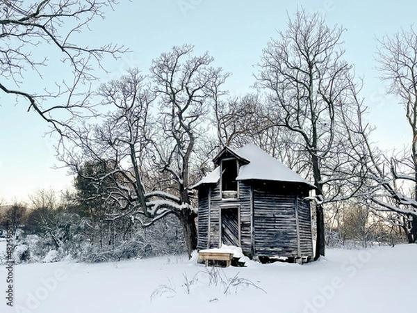 Obraz Corn crib in winter