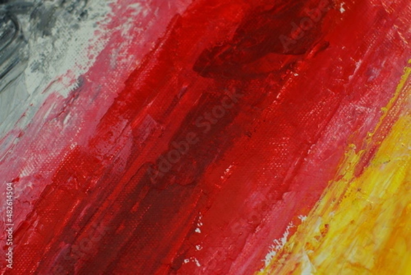 Obraz red and yellow paint