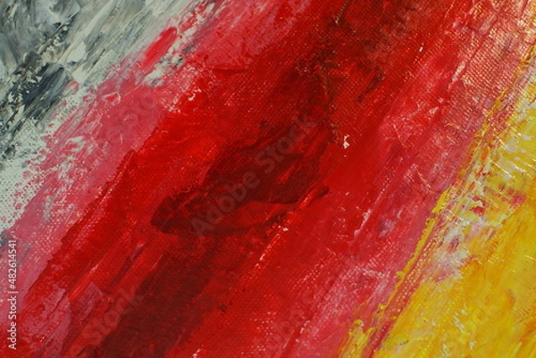 Obraz red and yellow paint