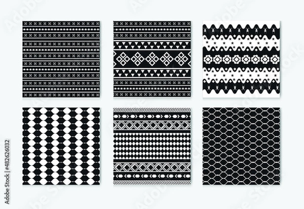 Fototapeta  Waves geometric seamless pattern Collection