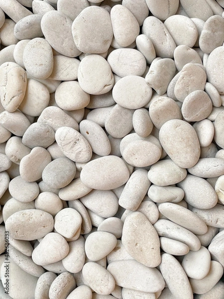 Fototapeta the nature texture of the white gravel stone. surreal objects photographed for a background collection. rough pattern of the mineral surfaces.
