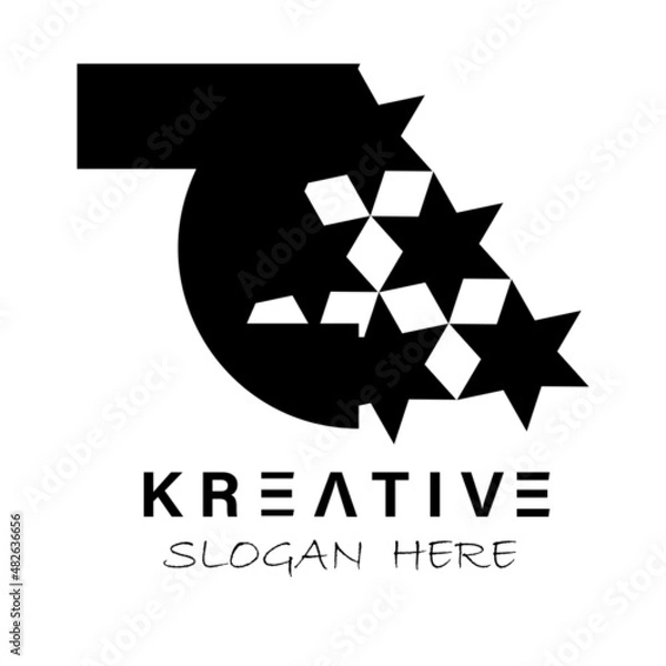 Fototapeta logo design for company with simple concept