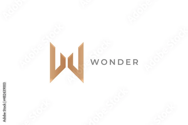 Obraz Letter W creative and simple technological electric modern business logo