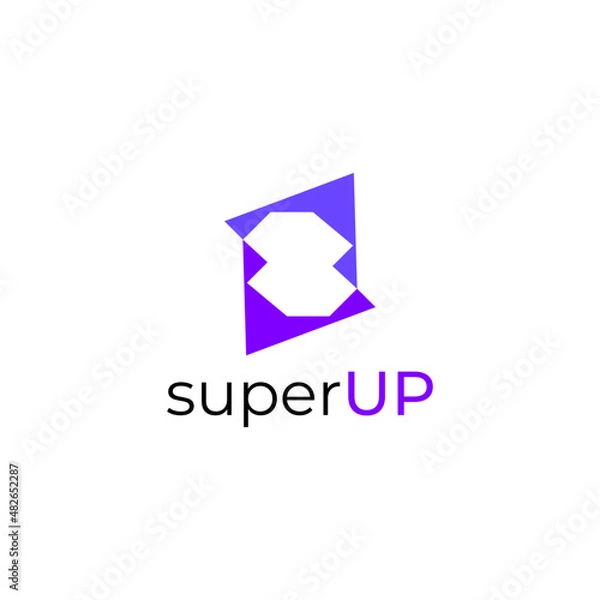 Fototapeta s arrow up simple logo design