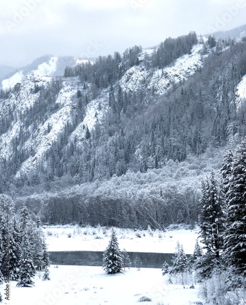 Obraz snow covered mountains