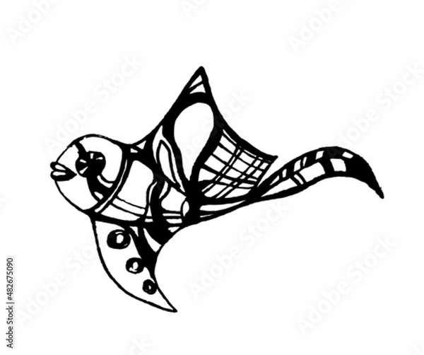 Obraz Black and white fish.