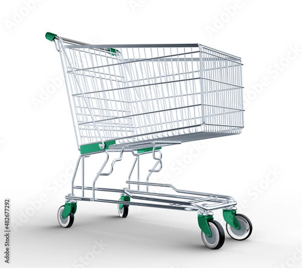 Obraz 3D supermarket cart