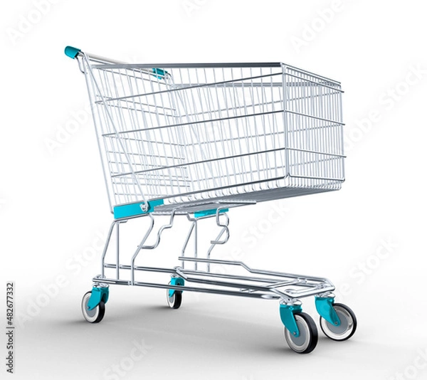 Obraz 3D supermarket cart