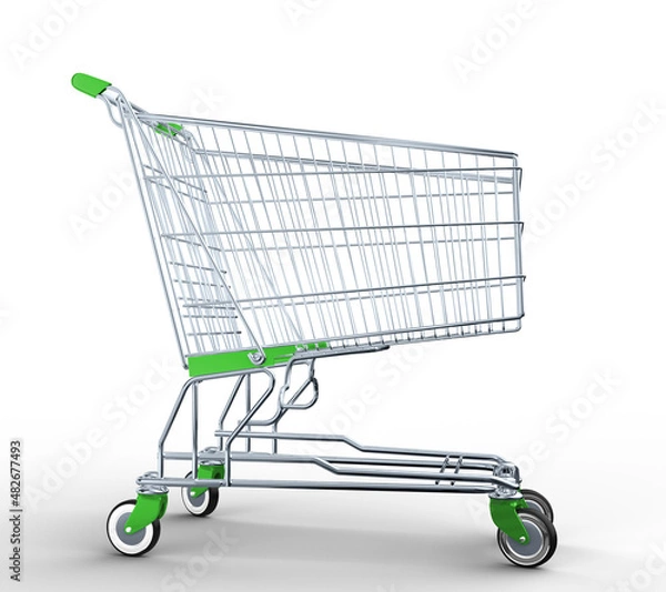 Obraz 3D supermarket cart