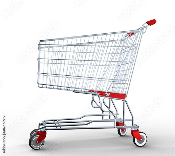 Obraz 3D supermarket cart