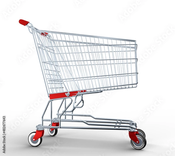 Obraz 3D supermarket cart