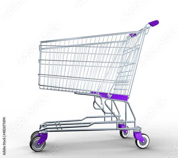 Obraz 3D supermarket cart