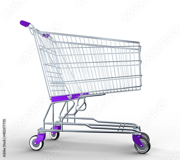 Obraz 3D supermarket cart