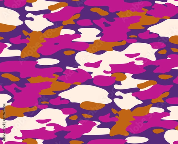 Fototapeta Seamless camouflage pattern, texture camouflage print.