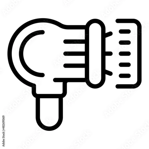 Fototapeta Computer scanner inventory icon outline vector. Digital management. Control product