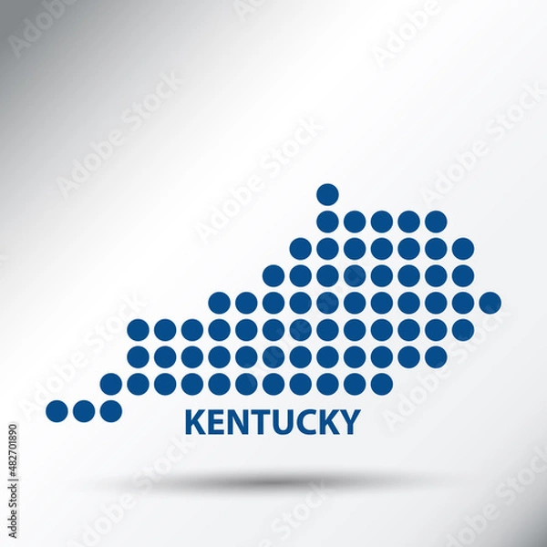 Fototapeta Kentucky State Abstract Dotted Map