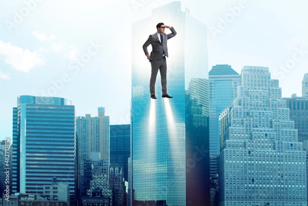 Fototapeta Businessman in career and start-up concept