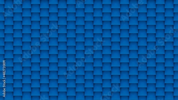 Fototapeta Abstract blue tiles background. Vector isometric pattern with copy space for business presentation or web design.