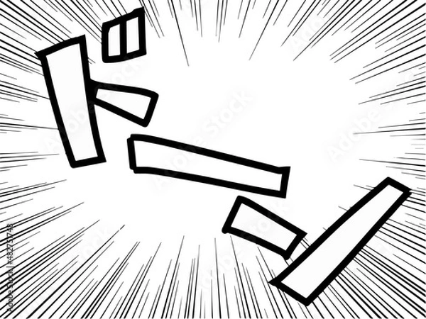 Obraz ドーン白　集中線あり