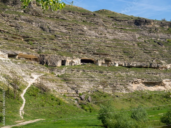 Fototapeta Abandoned limestone mines in Old Orhei, Moldova