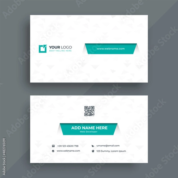 Fototapeta Business card design template, geometric business card, visiting card
