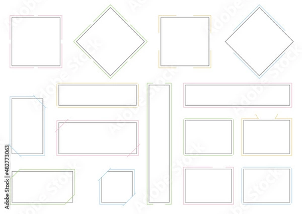 Fototapeta シンプルフレームセット