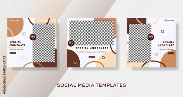Obraz Special chocolate banner template post premium