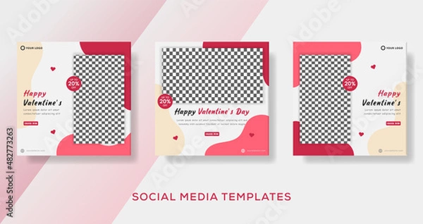 Obraz Social Media banner post template for cake menu premium vector