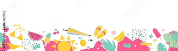 Obraz border pattern summer