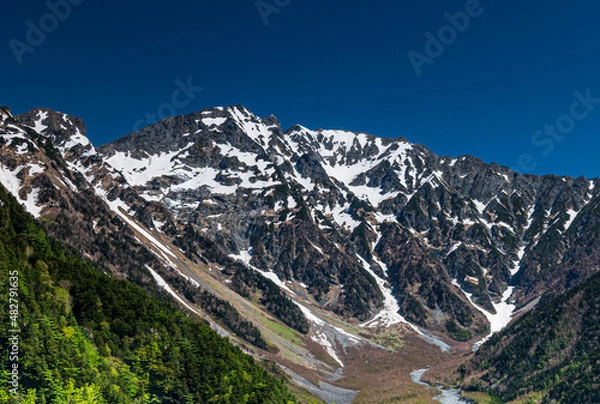 Obraz 残雪の穂高岳