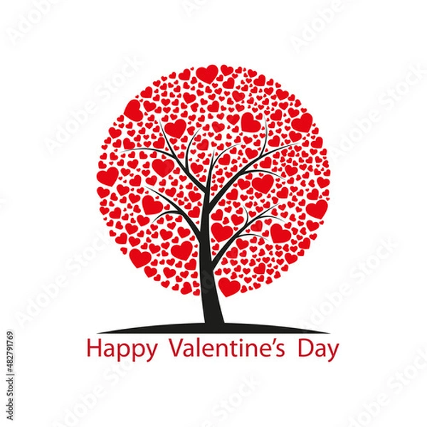 Obraz Tree with hearts