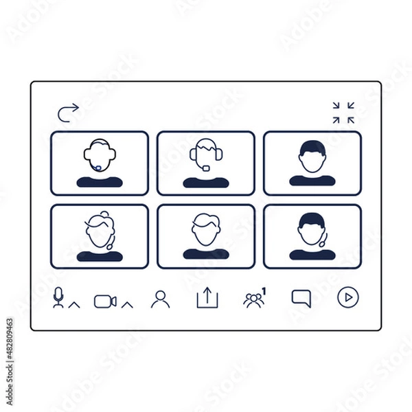 Fototapeta Vector graphics .
EPS-10.
Videoconferencing.